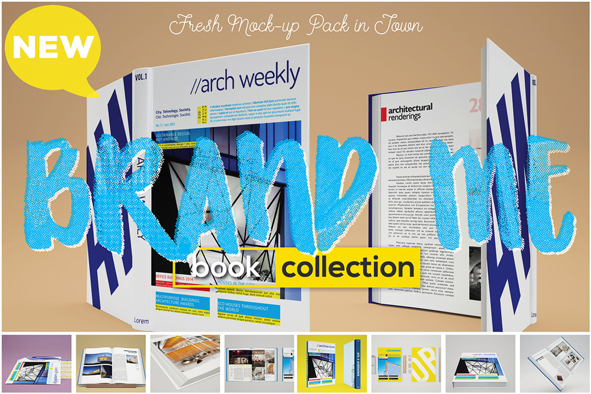 Brand Me - Book Mock-up Collection, a Books & Magazine Mockup by Northern Kraft