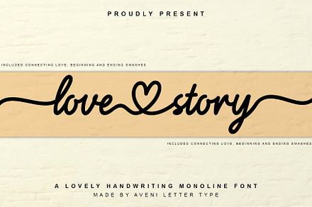 Love Story | Handwriting Font, a Handwritten Font by Aveni Letter Type