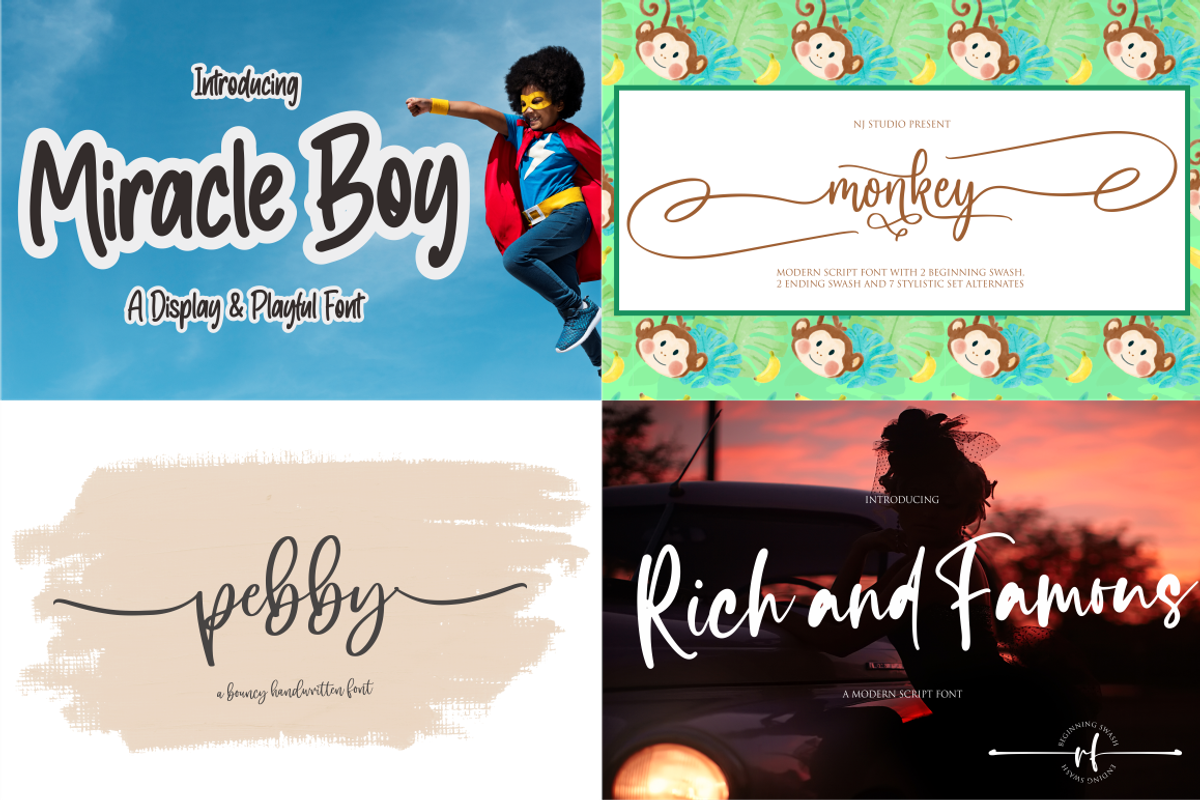 Swashy Font Bundle | 40 Fonts, a Script Font by NJ Studio (Photo 8 of 11)