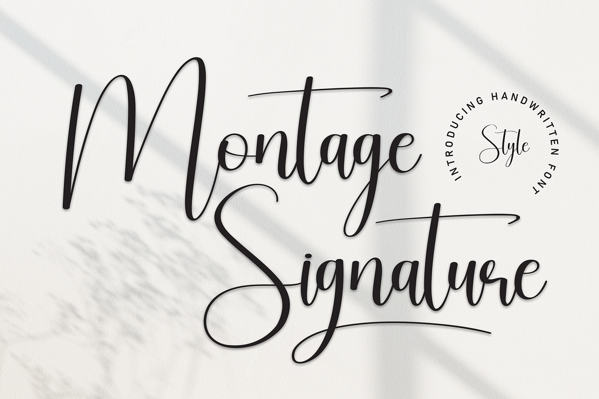Montage Signature | Script Font, a Handwritten Font by Scratchones (Photo 1 of 9)