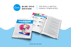 Blue Chic Workbook Canva Template