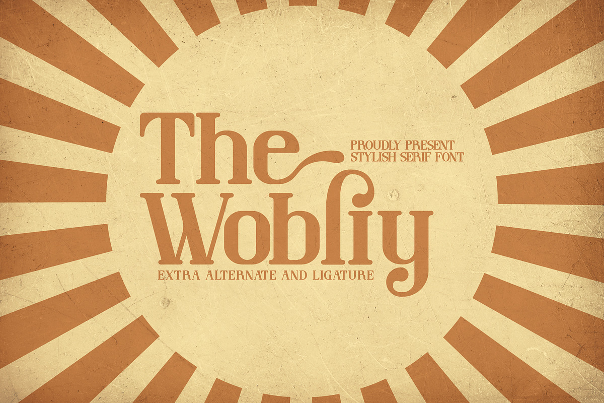 The Wobliy Retro Serif Font, a Serif Font by Storytype Studio (Photo 1 of 15)
