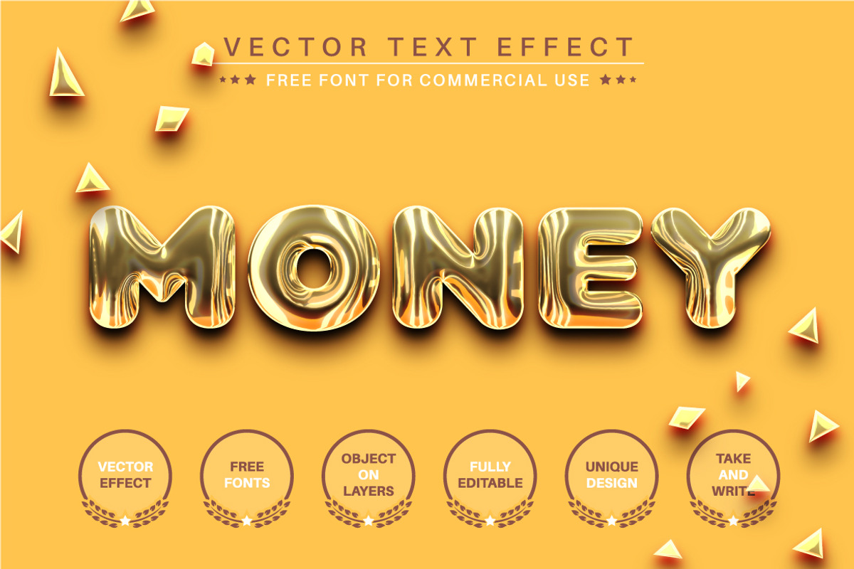 Realitic Gold - Editable Text Effect, a Layer Style Add-On by rwgusev (Photo 2 of 5)
