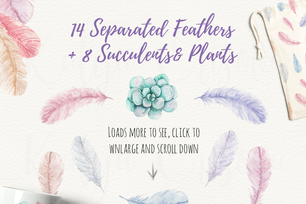 Boho Watercolor Set Florarium, a Work Illustration by SOVA (Photo 5 of 5)
