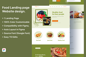 Food Landing page Design