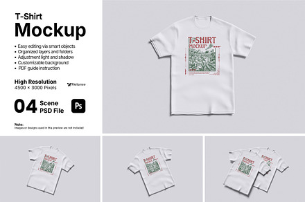 T-Shirt Mockup Bundle Set