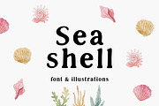 Sea shell | font & illustrations, a Handwritten Font by JuliaVolkova (Thumbnail 1 of 8)