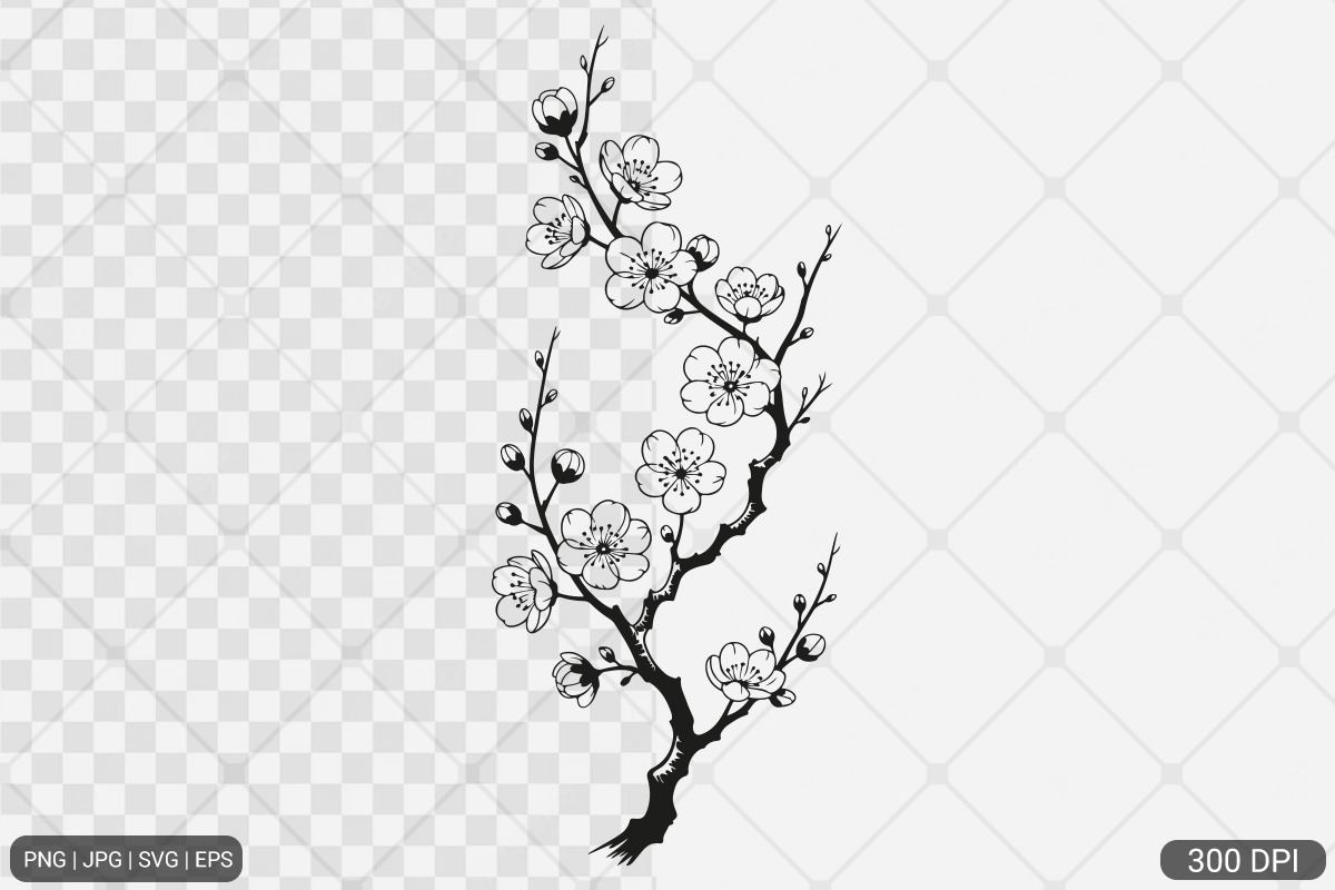 Cherry Blossom SVG PNG Bundle, an Illustration by Actual Pixel (Photo 5 of 33)