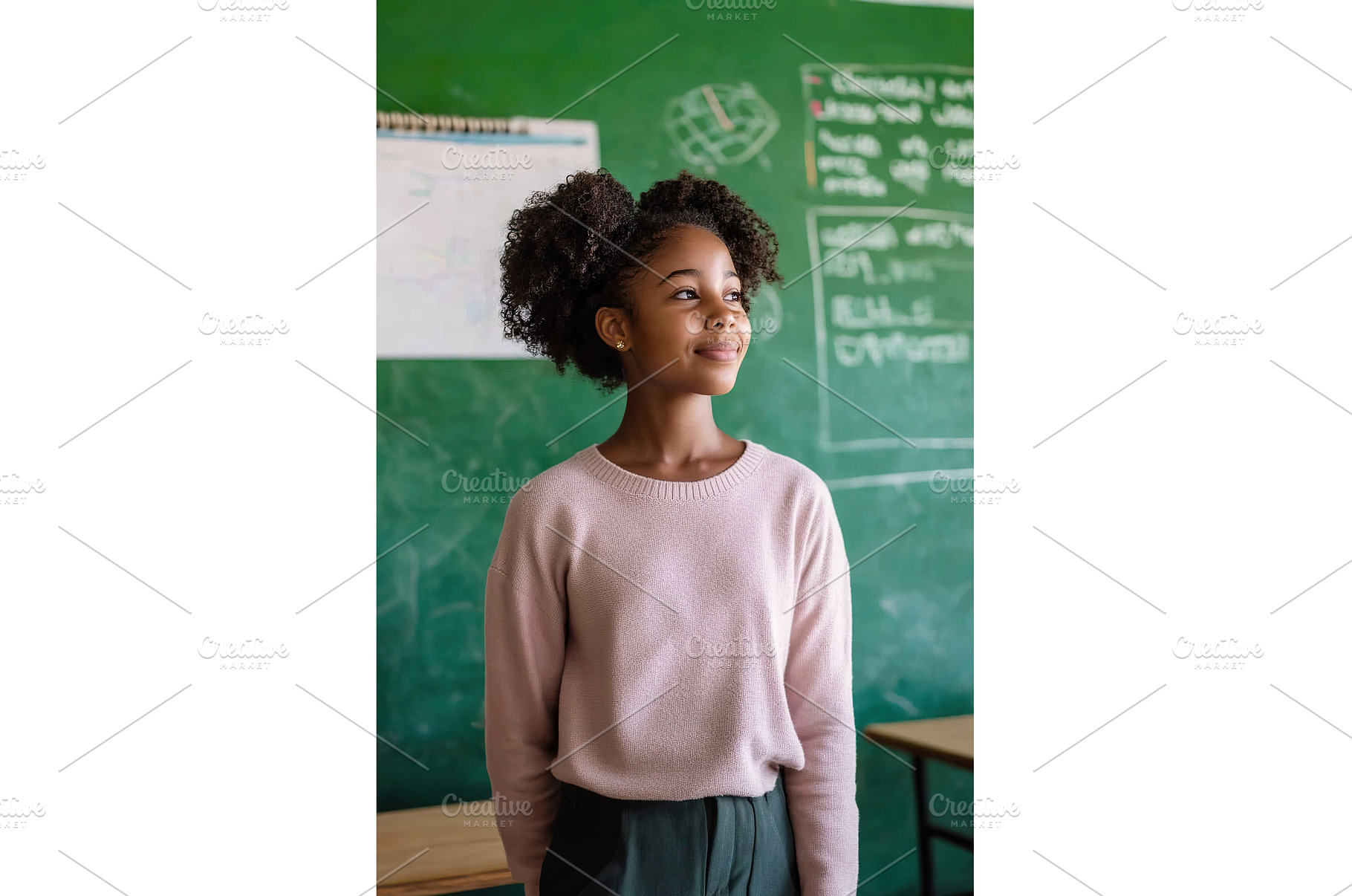 African American Girl in Classroom, a School & Education Photo by Lermont51