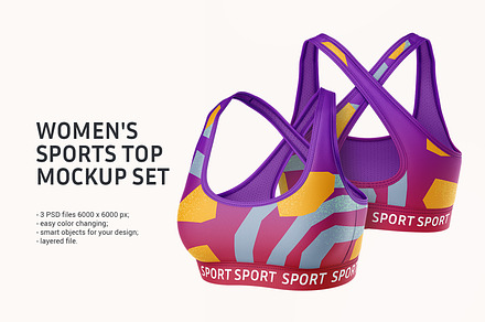 Women's Sport Tank Top mockup set