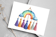Watercolor Boho Baby Clipart Bundle, an Illustration by Canvas Craft (Thumbnail 4 of 7)