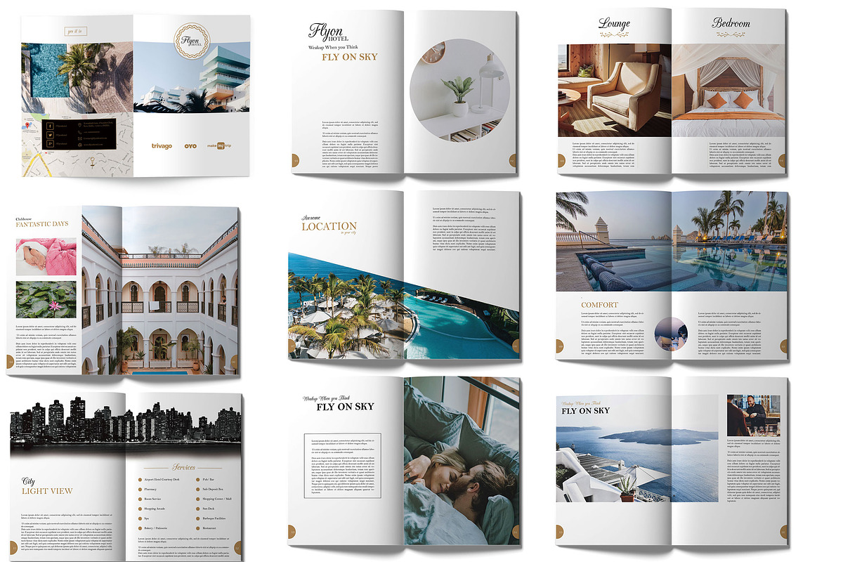 Flyon Brochure Photoshop Template, a Brochure Template by ORCOLOR (Photo 3 of 12)