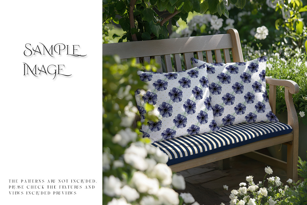 Outdoor Pillows & Bench Cushions, a Mockup by mock-ups (Photo 6 of 14)