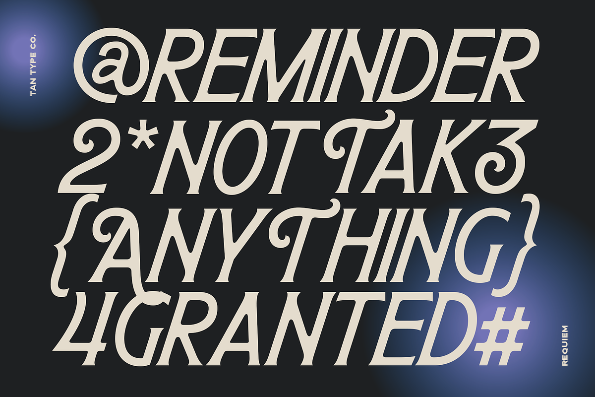 TAN - REQUIEM, a Serif Font by TanType (Photo 5 of 11)