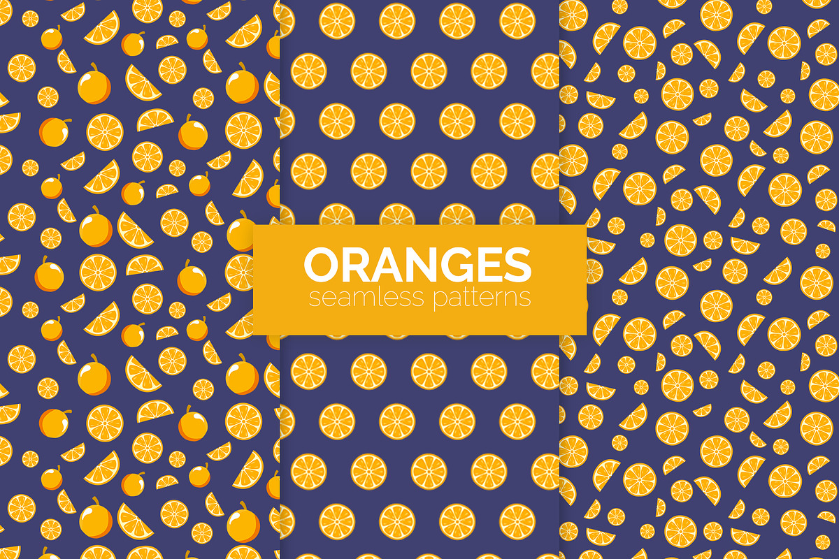 Oranges Seamless Patterns, a Pattern Graphic by 3Y_Design (Photo 1 of 6)