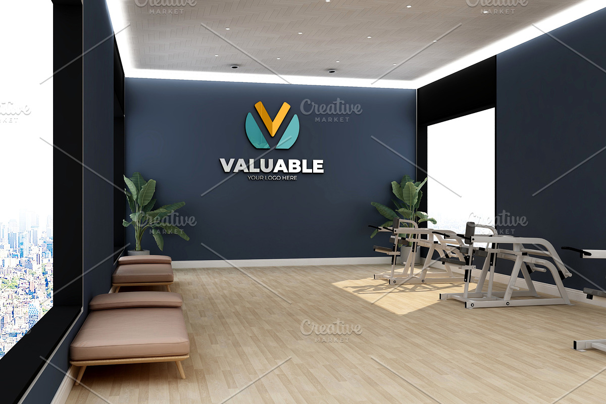Gym Wall Logo Mockup PSD, a Product Mockup by Ayy (Photo 7 of 24)