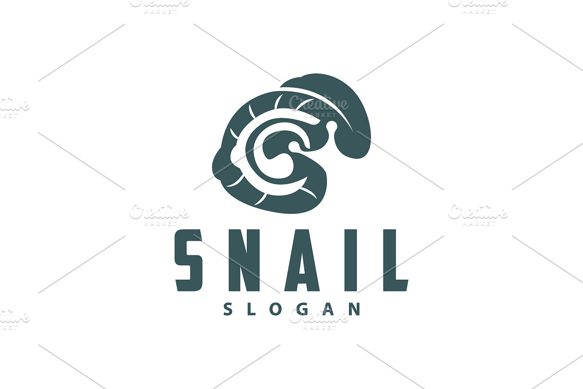 Snail logo design silhouette slow, a Branding & Logo Template by Maylianaw28