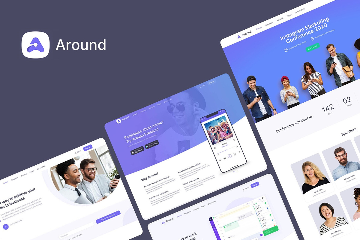 Around - Multipurpose Business WP, a WordPress Template by Hubzway