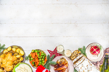 Festive Christmas dinner table, a Food & Drink Photo by Rimma