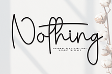 Nothing | Script Font
