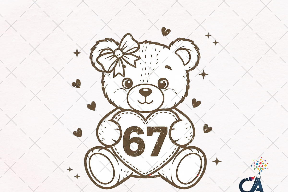 67 Valentines Teddy Png, an Illustration by Creative Art (Photo 1 of 6)