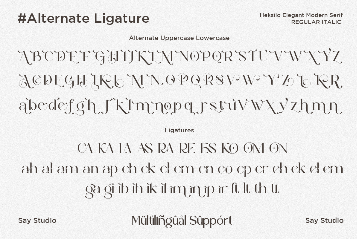 Heksilo - Luxury Serif Font, a Serif Font by Say Studio (Photo 10 of 10)