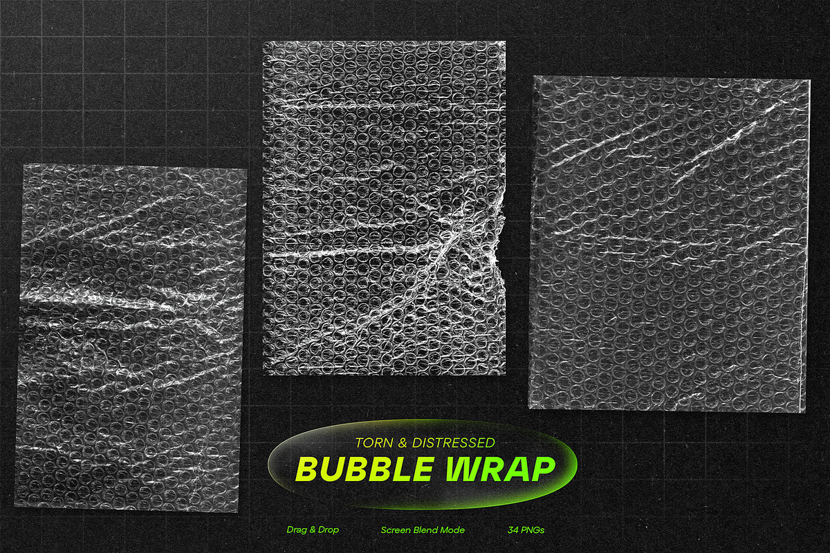 Torn & Distressed Bubble Wrap, a Texture Graphic by Meglenov (Photo 2 of 14)