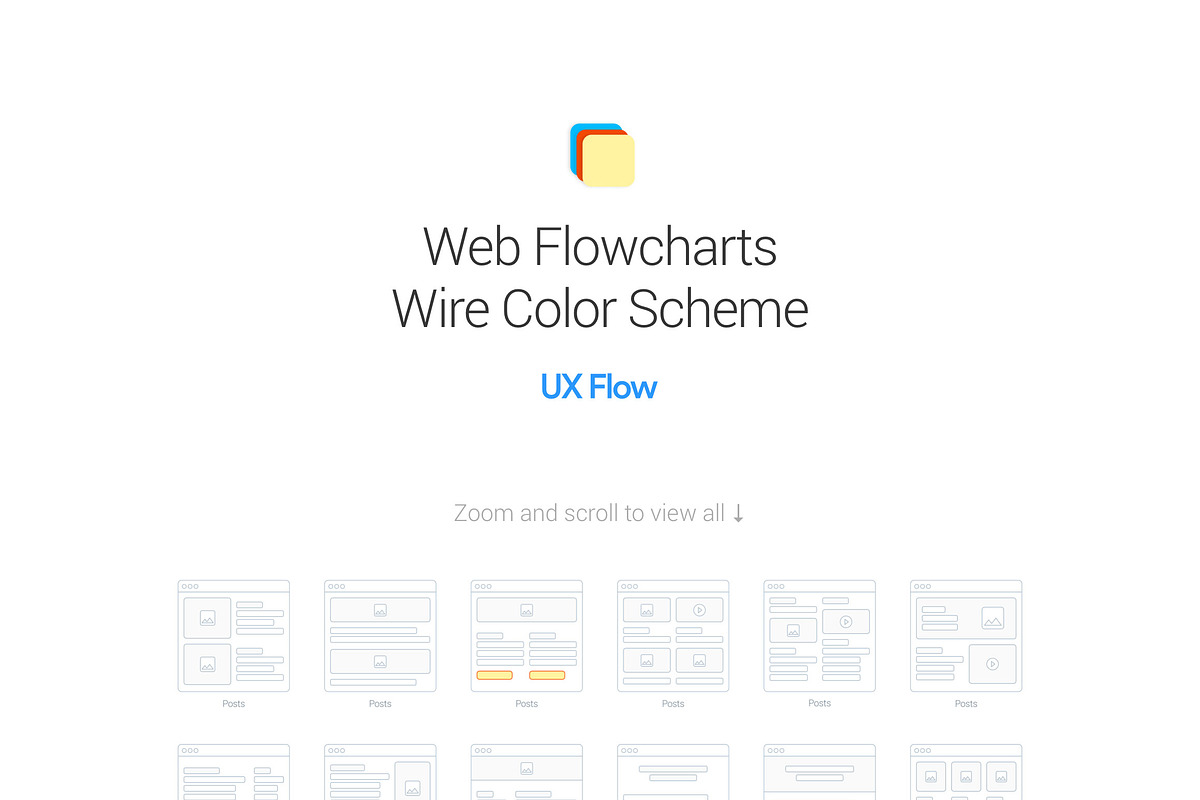 UX Flow | Wire Prototyping System, an UI Kit Template by ls.graphics