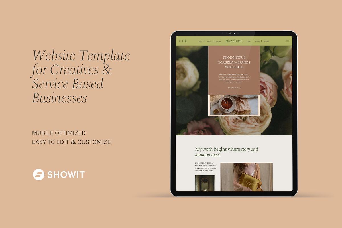 Showit Website Template | Mira, a Websites & App Template by Ladyfang Creative (Photo 2 of 7)