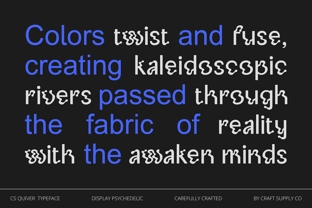 CS Quiver – Trippy Font, a Sans Serif Font by Craft Supply Co. (Photo 4 of 8)