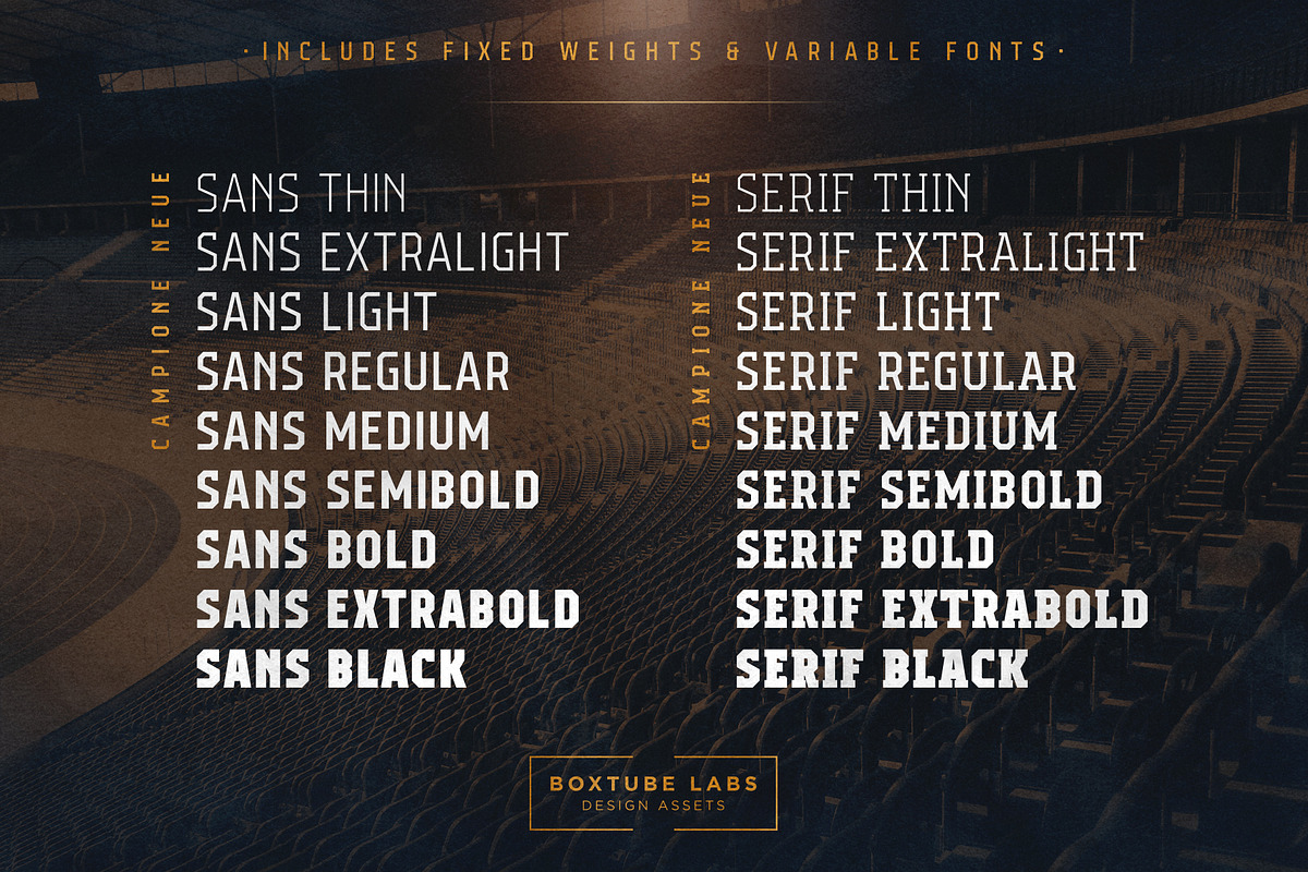 Campione Neue - Display Font, a Slab Serif Font by BoxTube Labs (Photo 2 of 7)