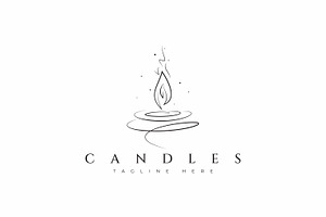Candle Flame Light Logo, a Branding & Logo Template by Signatoro