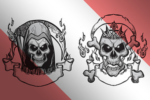 Skull Reaper Emblem Tatoo