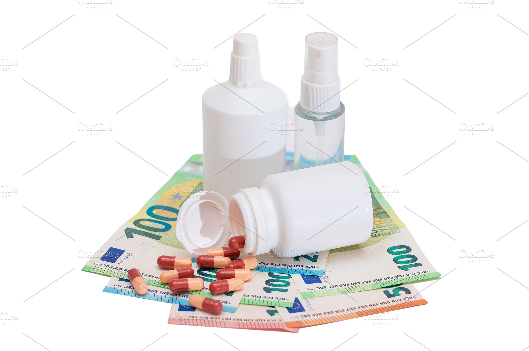 Different Bottles with Pills, a Health & Medical Photo by InfinitumProdux