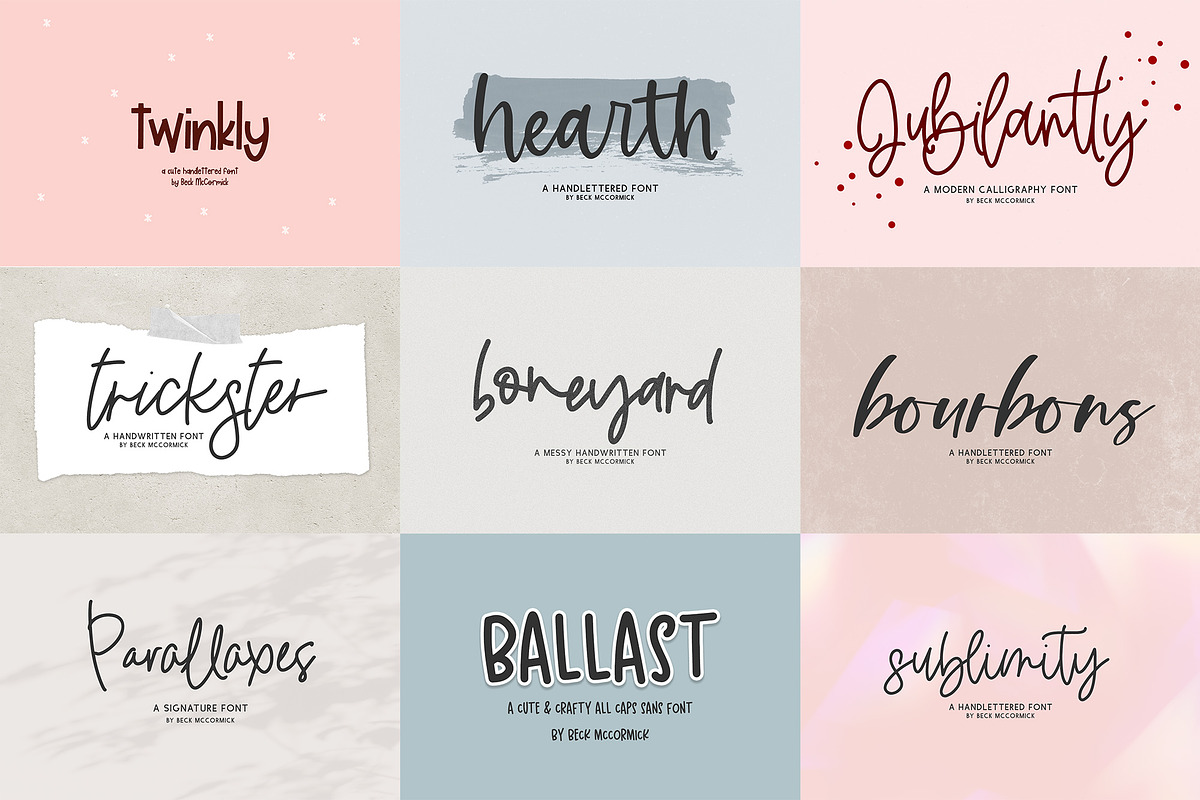Handlettered Font Bundle, a Handwritten Font by Beck McCormick (Photo 12 of 21)