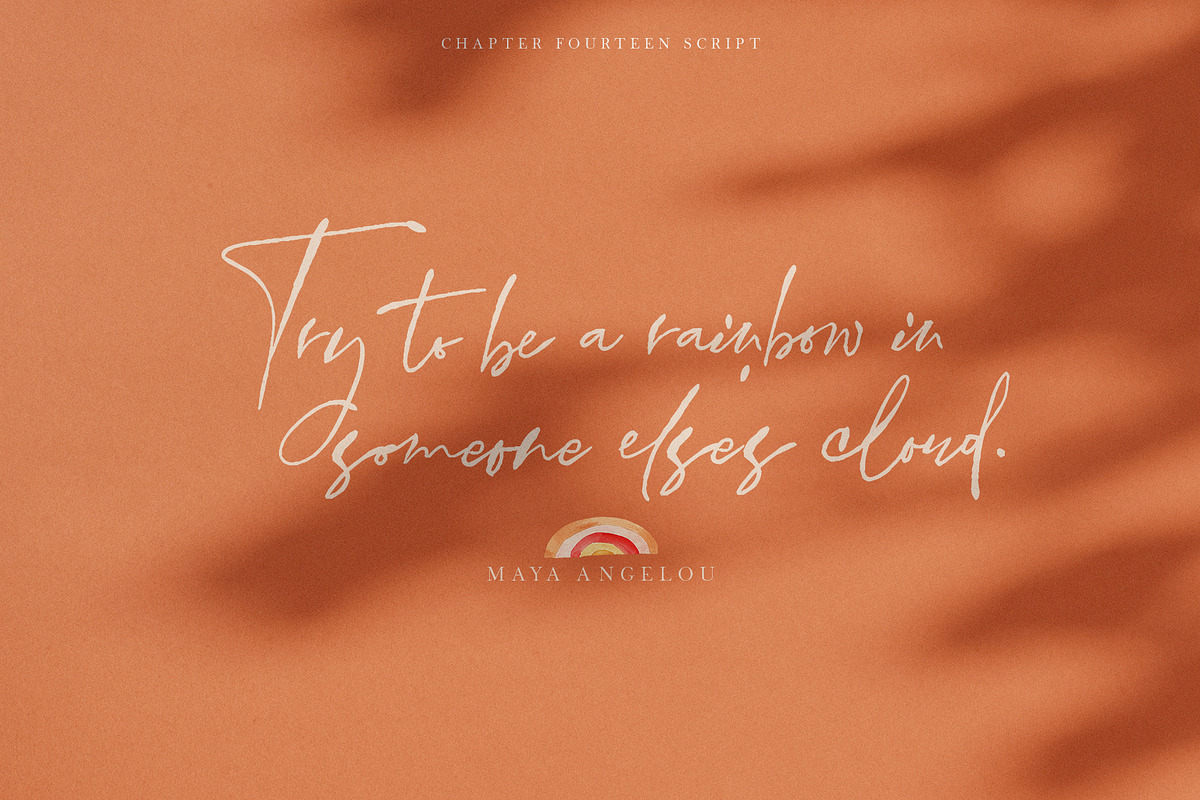 Chapter Fourteen Script Font, a Script Font by Creativeqube Design (Photo 4 of 11)