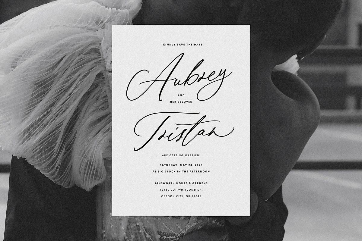 Wedding Calligraphy Font Duo Bundle, a Script Font by Pink Coffie (Photo 22 of 51)