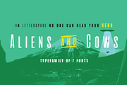 Aliens and Cows - 7 styles, a Sans Serif Font by Zetafonts (Thumbnail 1 of 8)