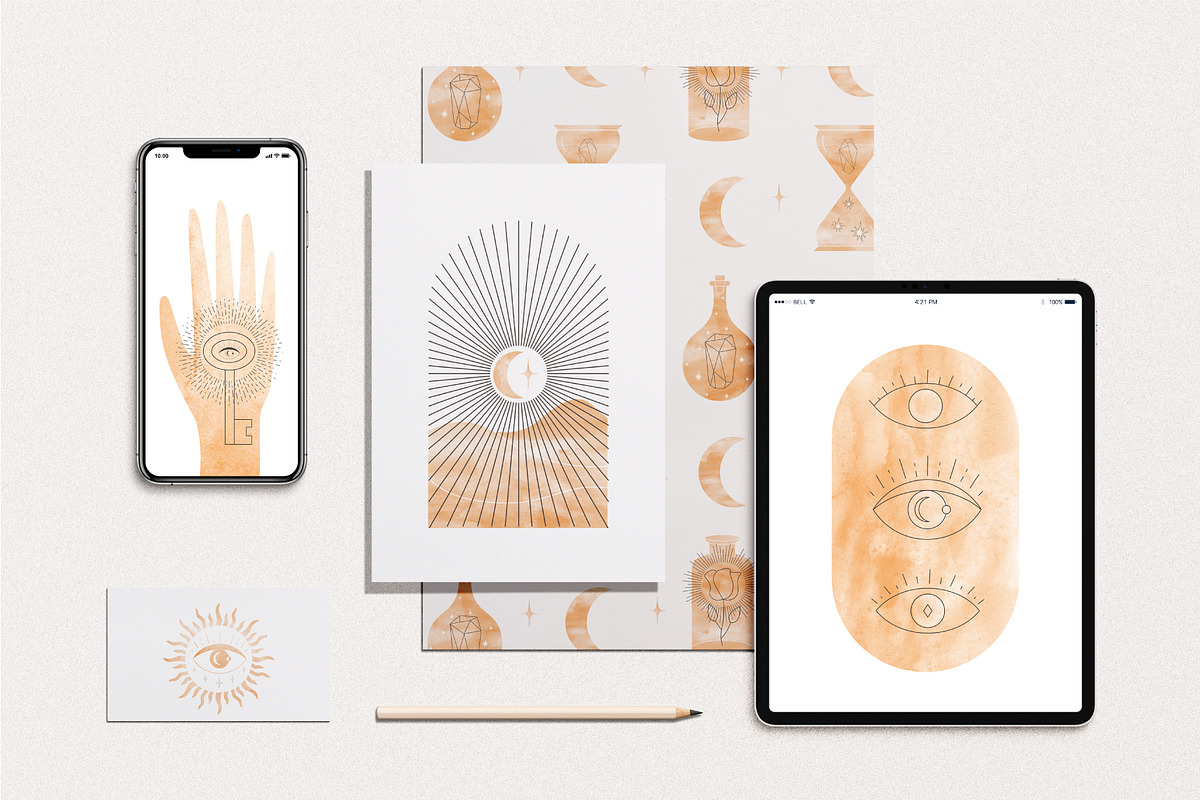 Mystical Stamp Brushes for Procreate, a Brush Add-On by NinaFedorova (Photo 4 of 7)