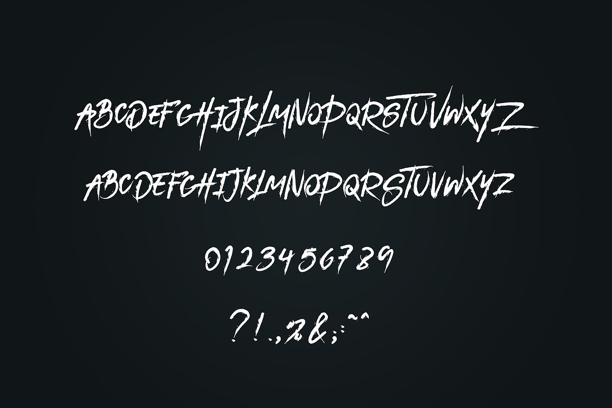 DarkHeart Brush font + Extras preview 6