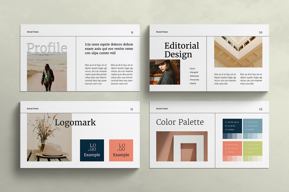 Brand Guideline Presentation Design, a Presentation Template by ...