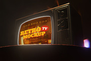 Dramatic Retro TV Mockup, an Advertising Mockup by herutage (Thumbnail 4 of 6)