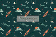 Lake Day Seamless Repeat Pattern, a Pattern Graphic by Forest Lily (Thumbnail 2 of 11)
