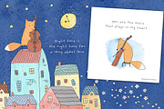 Cute Vector&Watercolor graphics, an Animal Illustration by Eva Katerina (Thumbnail 3 of 21)