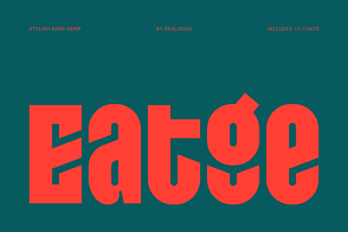 Eatge - Stylish Sans Serif Family, a Sans Serif Font by Sealoung (Photo 1 of 11)
