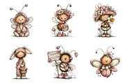 Whimsical Easter Bee clipart, an Illustration by CreationArt (Thumbnail 5 of 6)