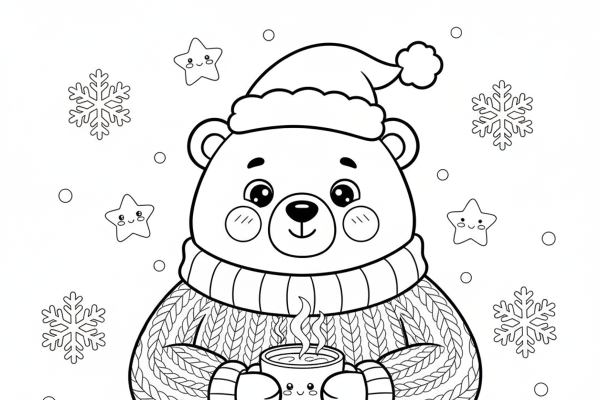 Christmas Fall Vibes Coloring Book, an Illustration by one-touch (Photo 5 of 15)