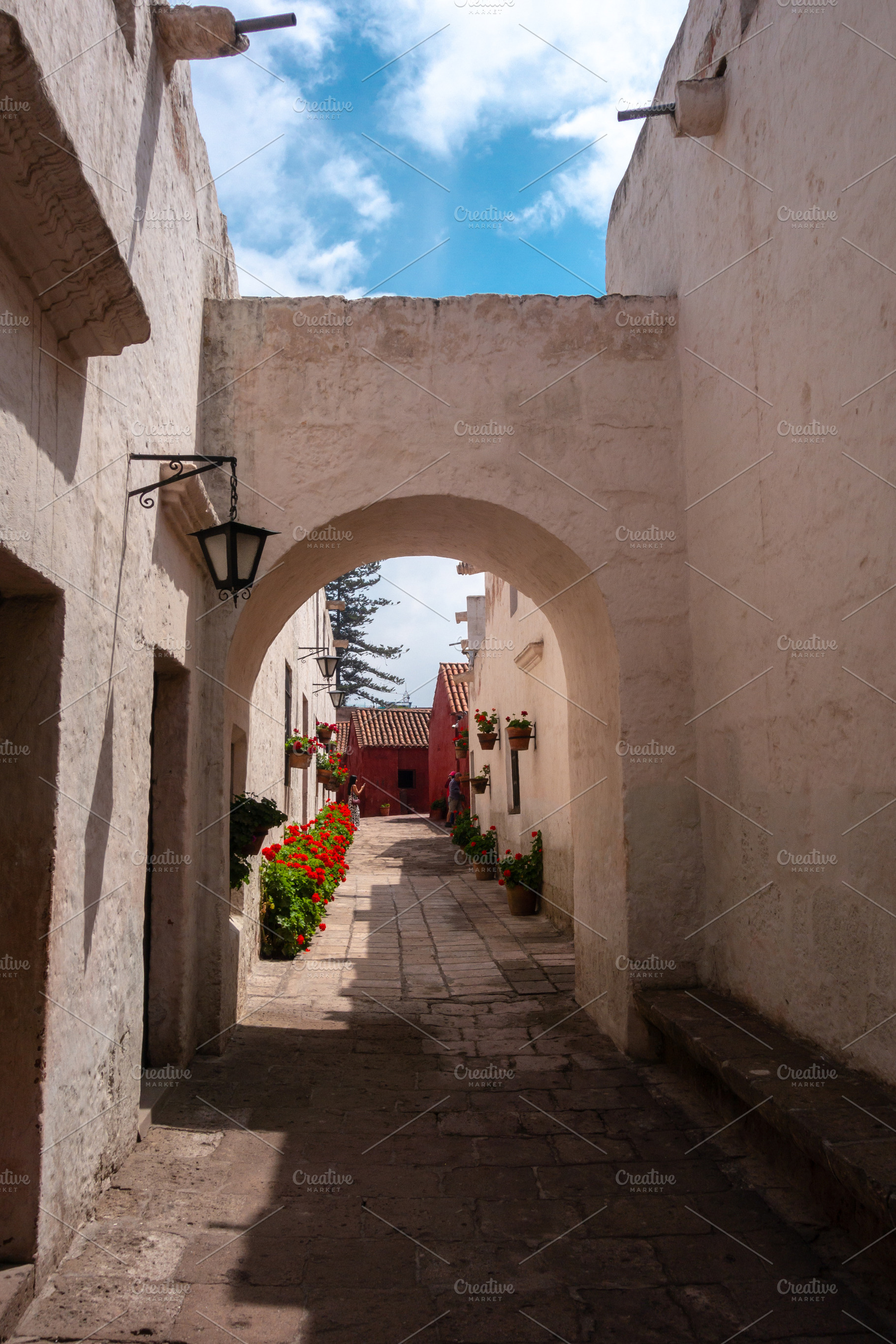 Walkways of Santa Catalina Monastery in Arequipa, Peru, an Architecture Photo by GoodGoods