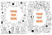 Doodle People Pattern Set, a Pattern Graphic by Savgraf (Thumbnail 5 of 6)