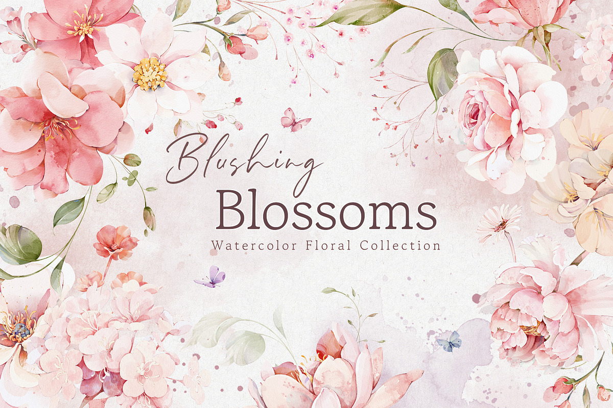 Watercolor Blush Flowers, a Decorative Illustration by Damian Roh (Photo 1 of 15)
